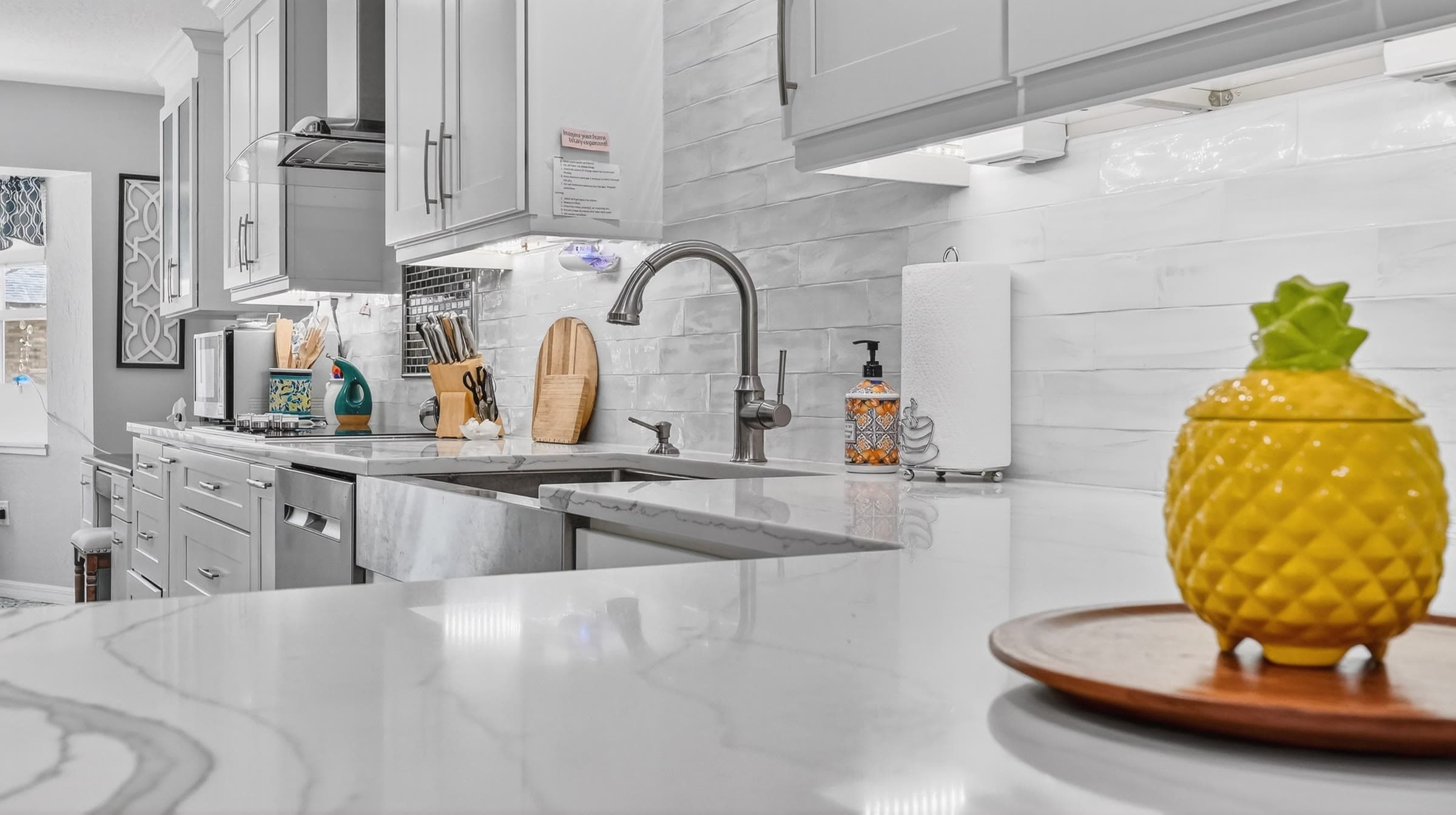 Editorial detail shot inside a premium kitchen